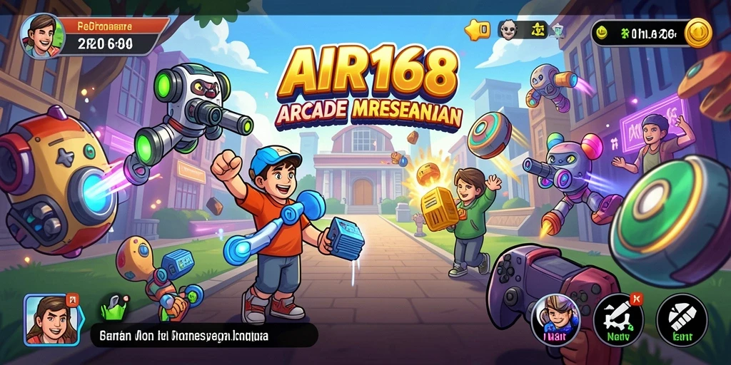 Screenshot utama AIR168 menampilkan gameplay Arcade yang seru dan penuh tantangan.