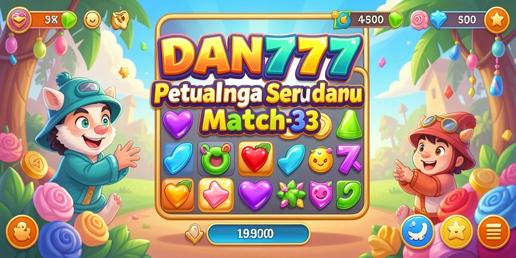 Tampilan gameplay seru dalam DAN777 menyajikan tantangan Match-3.