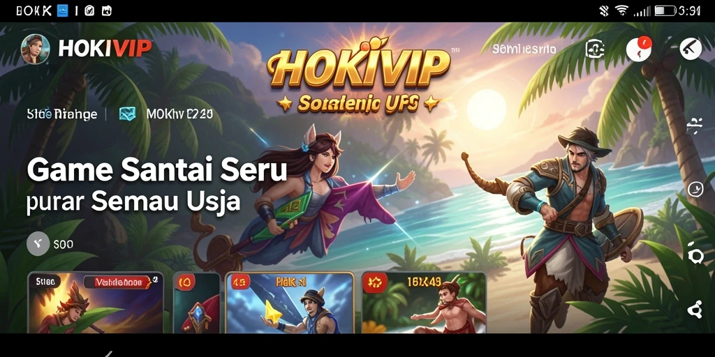 Tangkapan layar gameplay <strong>HOKIVIP</strong> menunjukkan aksi seru dan warna-warni.