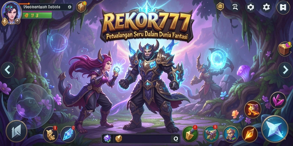 Tampilan gameplay <strong>REKOR777</strong> menampilkan aksi seru di dunia petualangan yang luas.